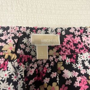 Michael Kors Pink and Gold Floral Skirt